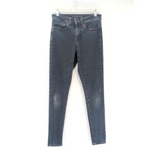 Michael Kors Skinny Distressed Dark Wash Blue Mid Rise Denim Jeans Size 28x28